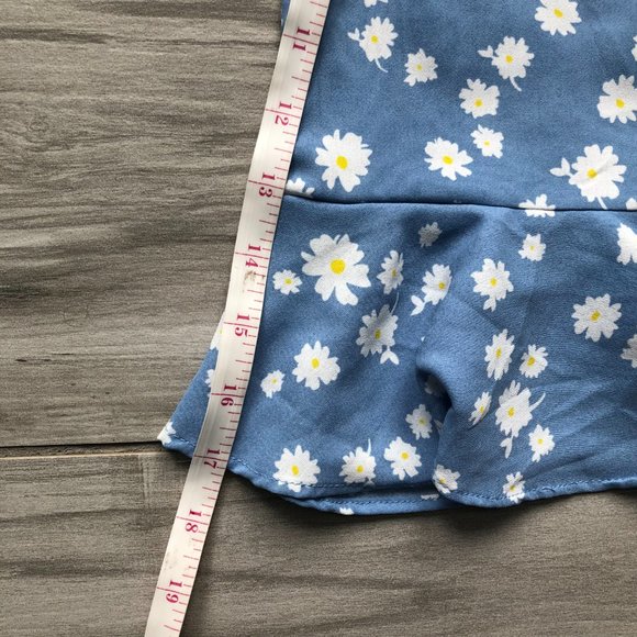 By Together Periwinkle Blue Floral Mini Skirt - Size S - Picture 9 of 9